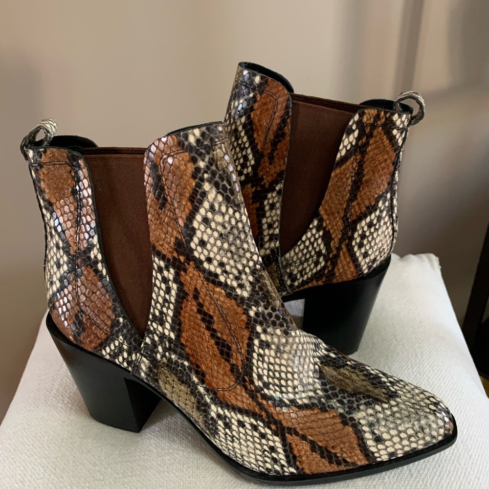 Pons Quintana Made in Spain Snake Skin Boots SZ 37